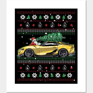 Christmas Ugly Toyota Supra A90! Best Car Guy Present Posters and Art